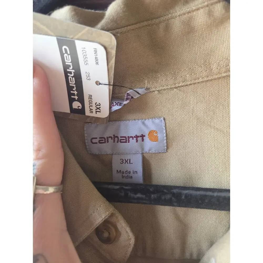 Carhartt Rugged Flex Relaxed Fit Canvas Short Sleeve Shirt Mens Size 3XL NEW!! - Picture 4 of 6
